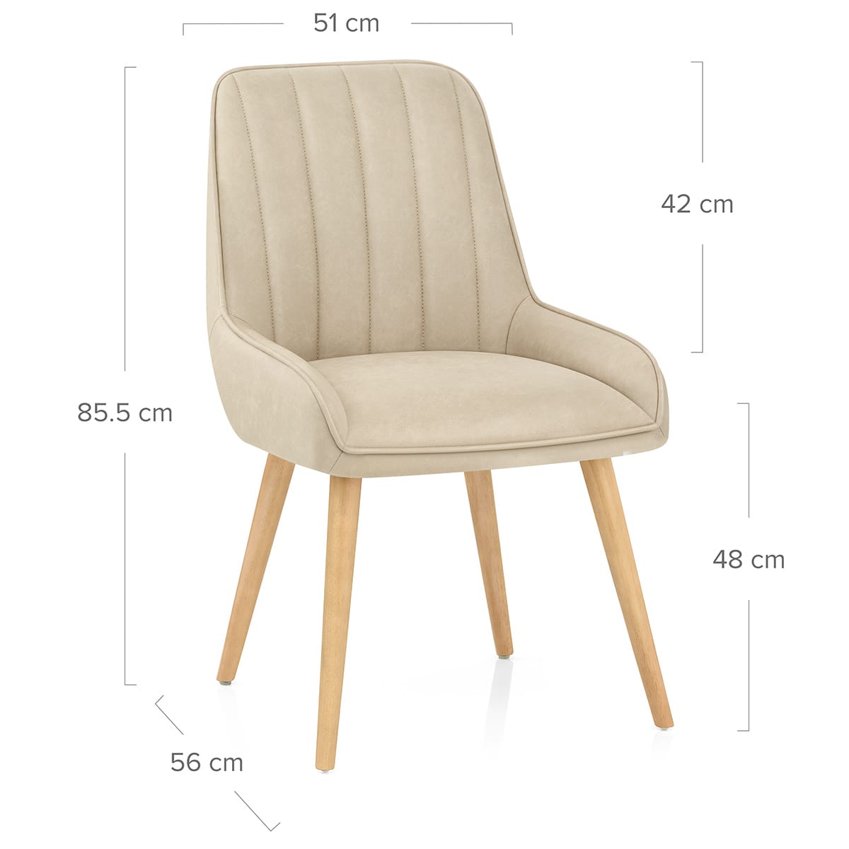 Holz Stuhl - Rosa Beige