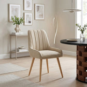Holz Stuhl - Rosa Beige