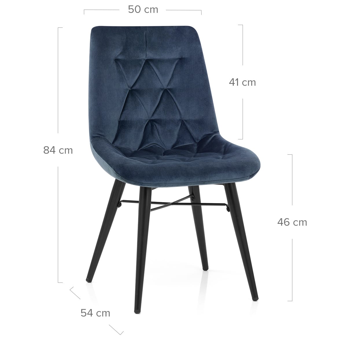 Samt Esszimmerstuhl - Roxy Blau