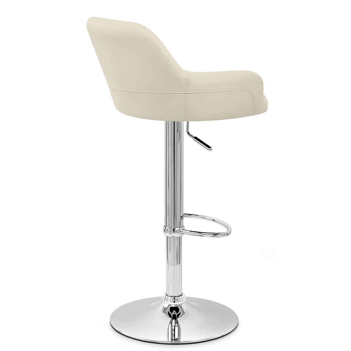 Sgabello Ecopelle Cromato - Sassi Crema
