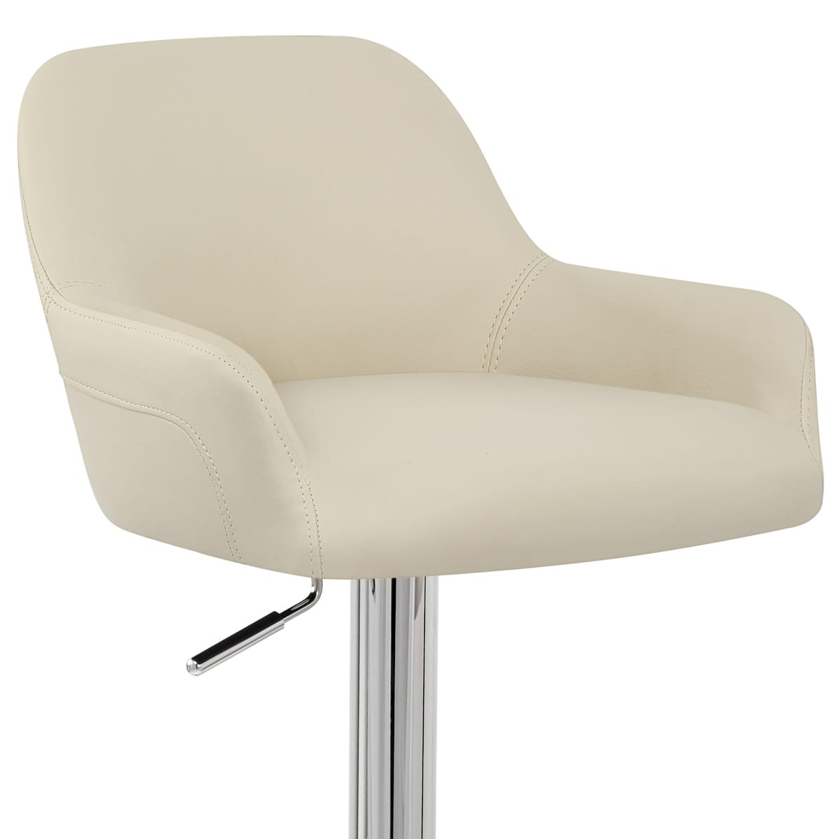 Sgabello Ecopelle Cromato - Sassi Crema