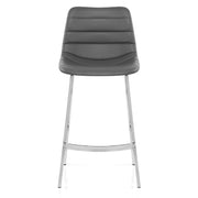 Sgabello Ecopelle Cromato - Scala Grigio