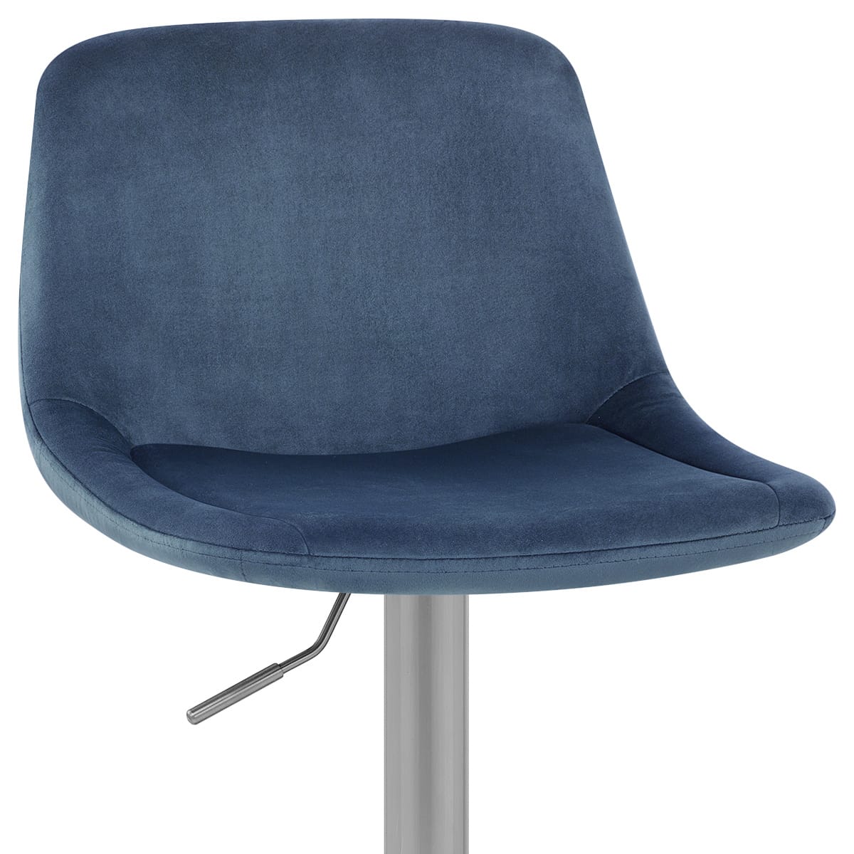 Samt Barhocker Gebürstet - Scoop Blau