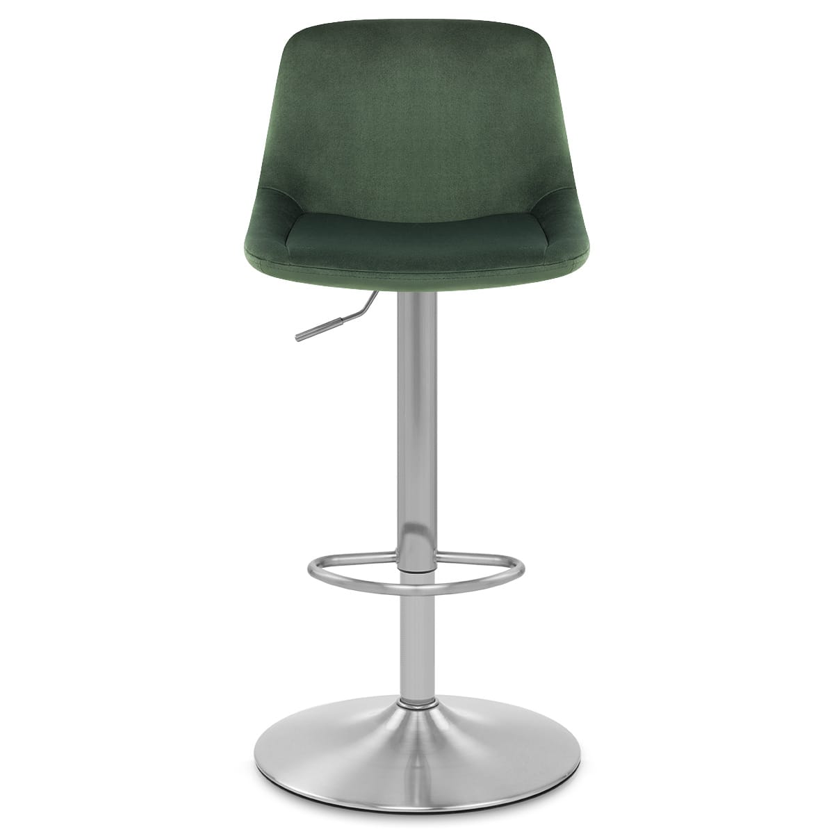 Sgabello Velluto Satinato - Scoop Verde