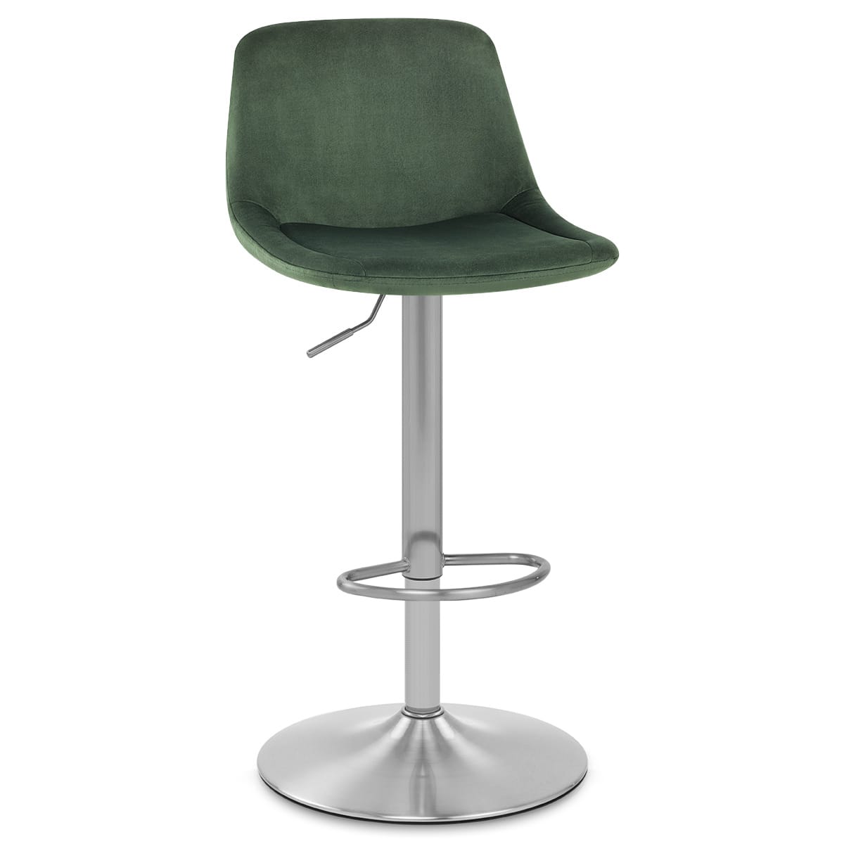 Sgabello Velluto Satinato - Scoop Verde