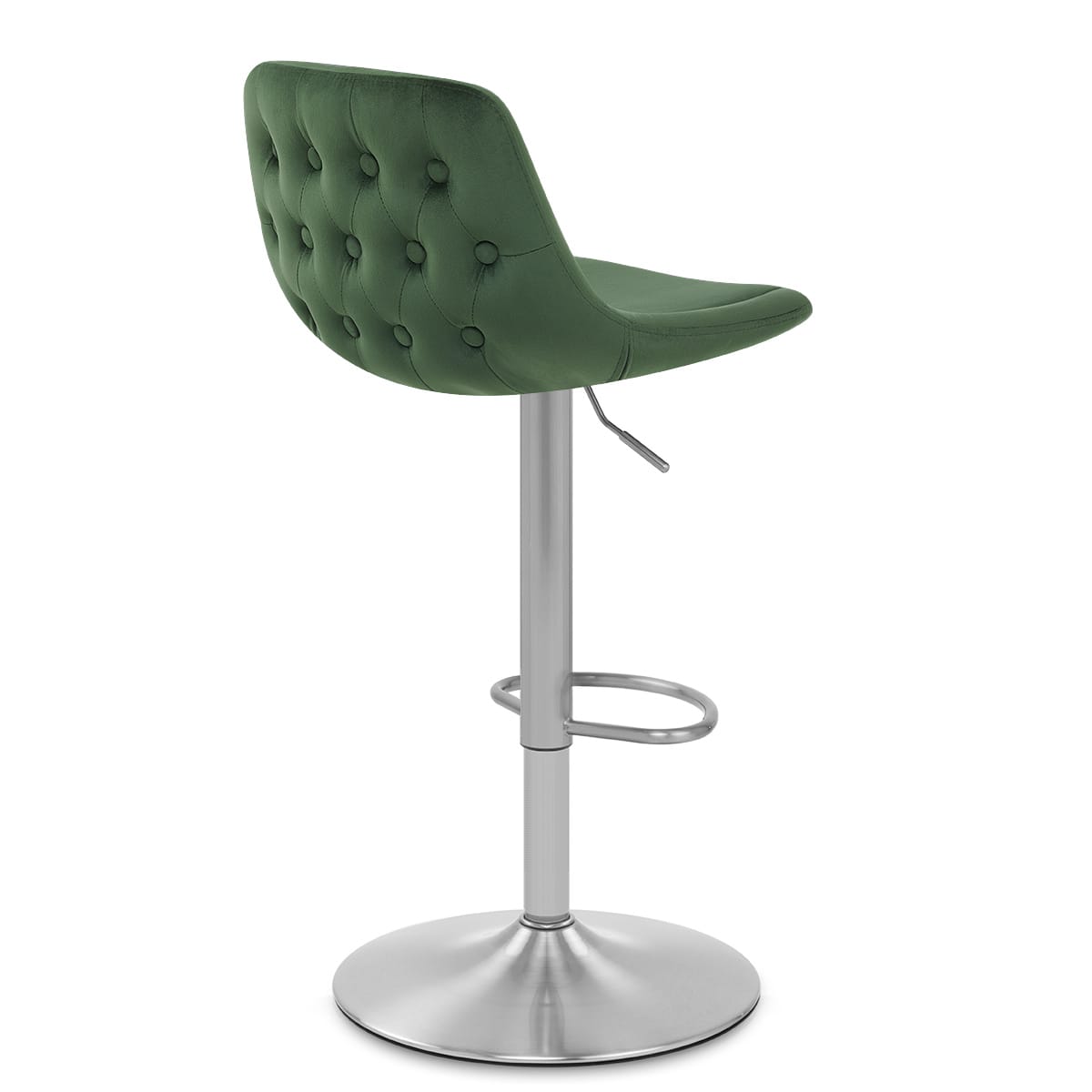 Sgabello Velluto Satinato - Scoop Verde