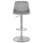 Sgabello Velluto Satinato - Scoop Grigio
