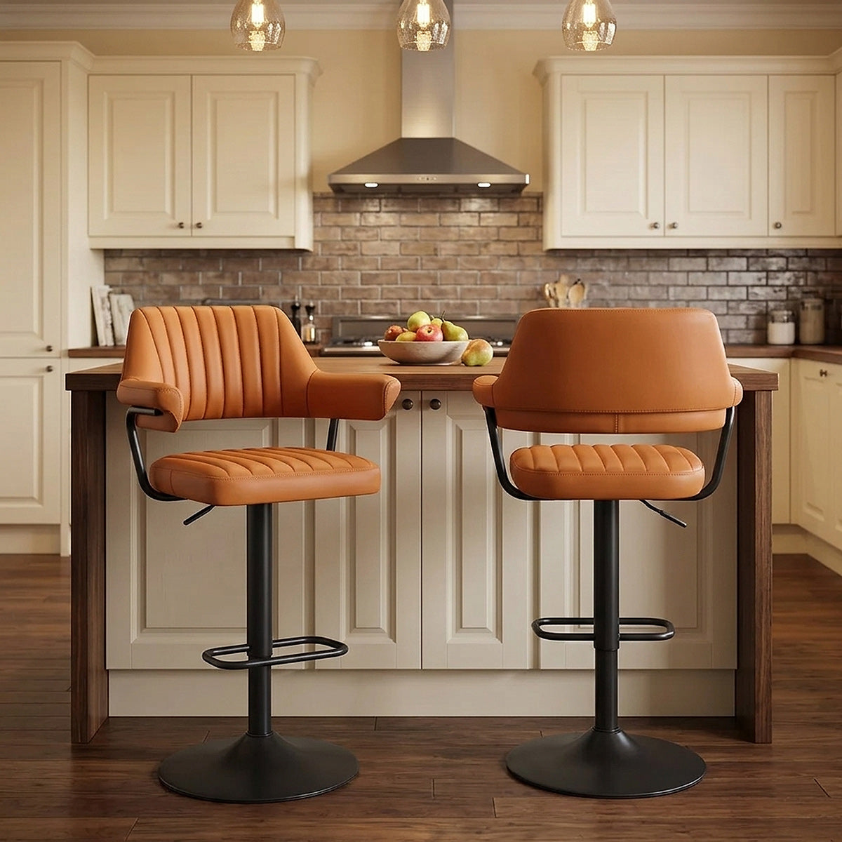 Echtleder Barhocker - Scout Orange