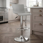 Kunststoff Barhocker Chrom - Serena Grau