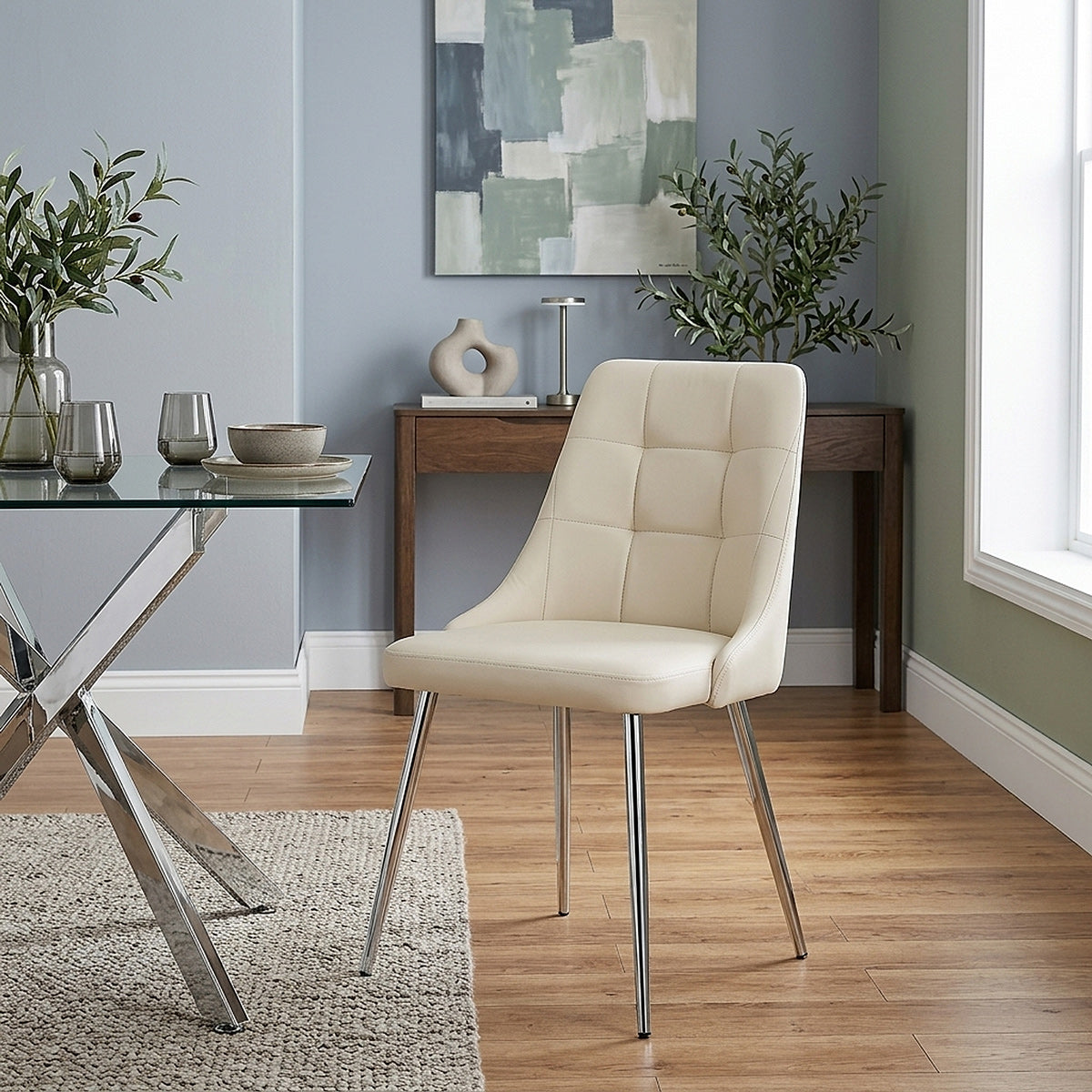 Kunstleder Stuhl - Shanghai Beige