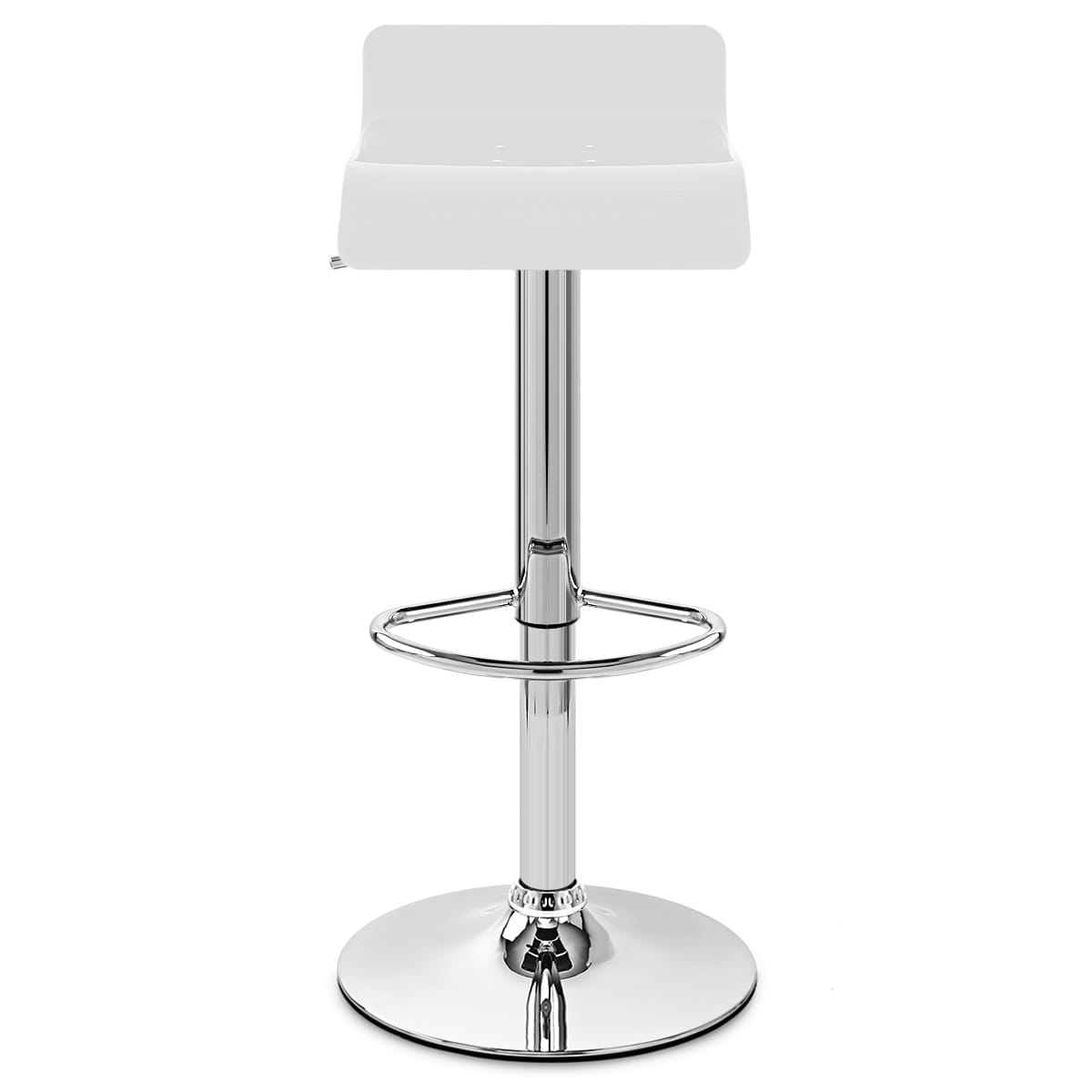 Plexiglas Barhocker Chrom - Shimmer Weiß
