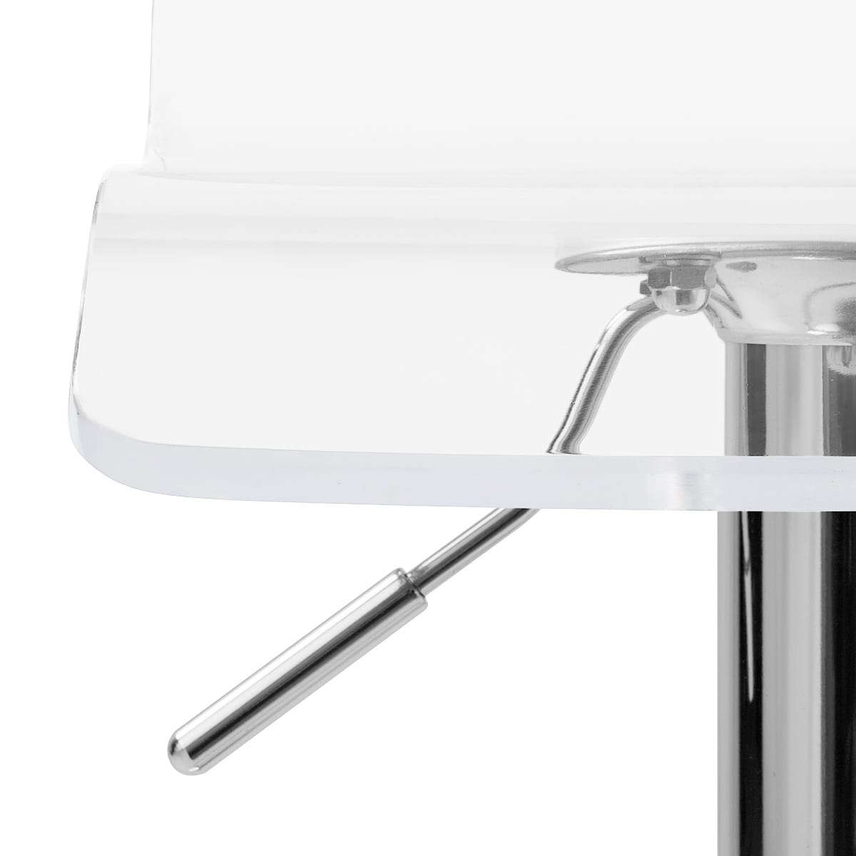 Plexiglas Barhocker Chrom - Shimmer Transparent