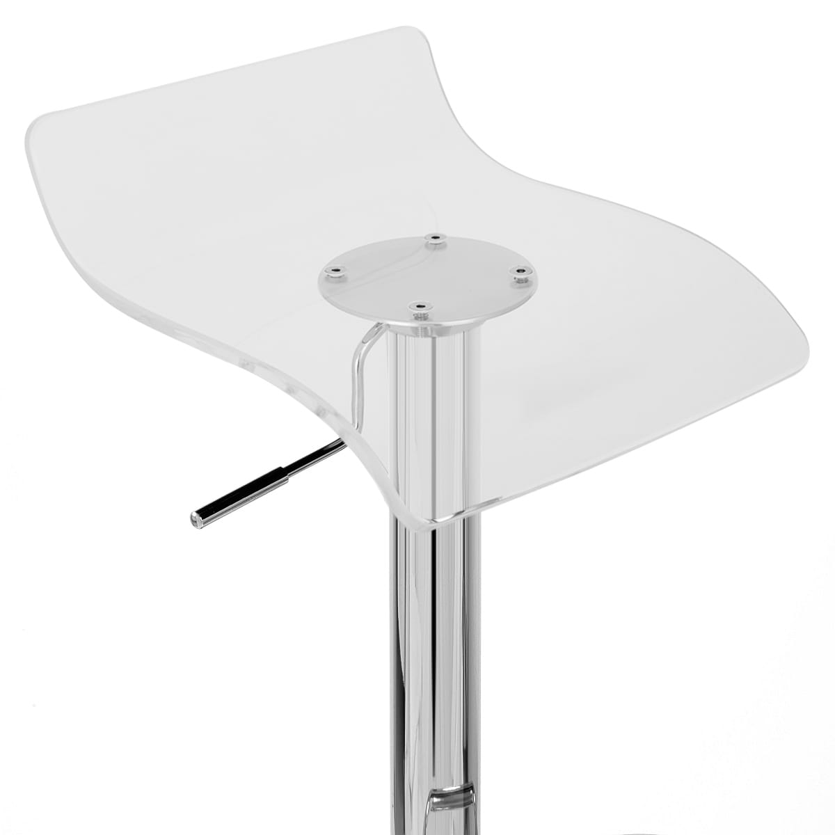 Plexiglas Barhocker Chrom - Shimmer Transparent