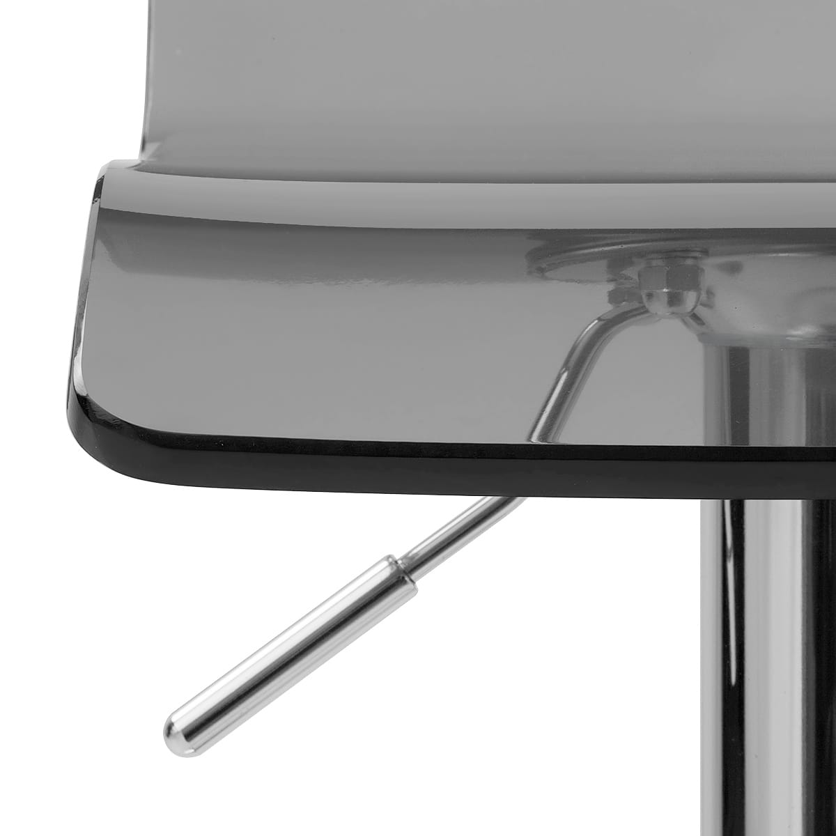 Sgabello Plastica Cromato - Shimmer Grigio