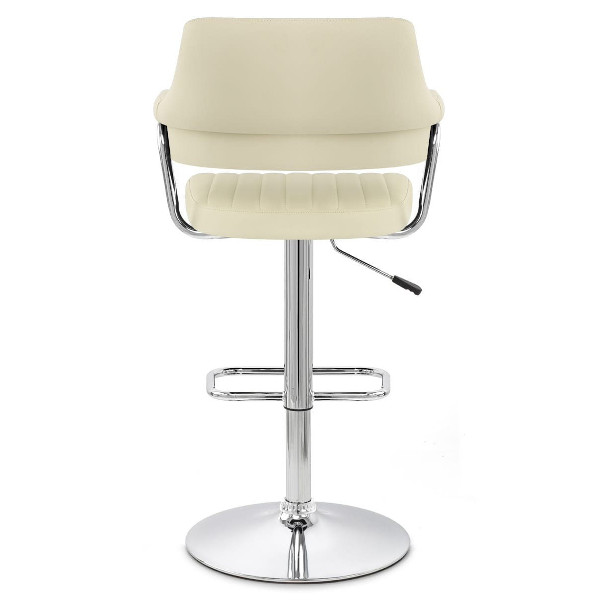 Sgabello Ecopelle Cromato - Skyline Crema