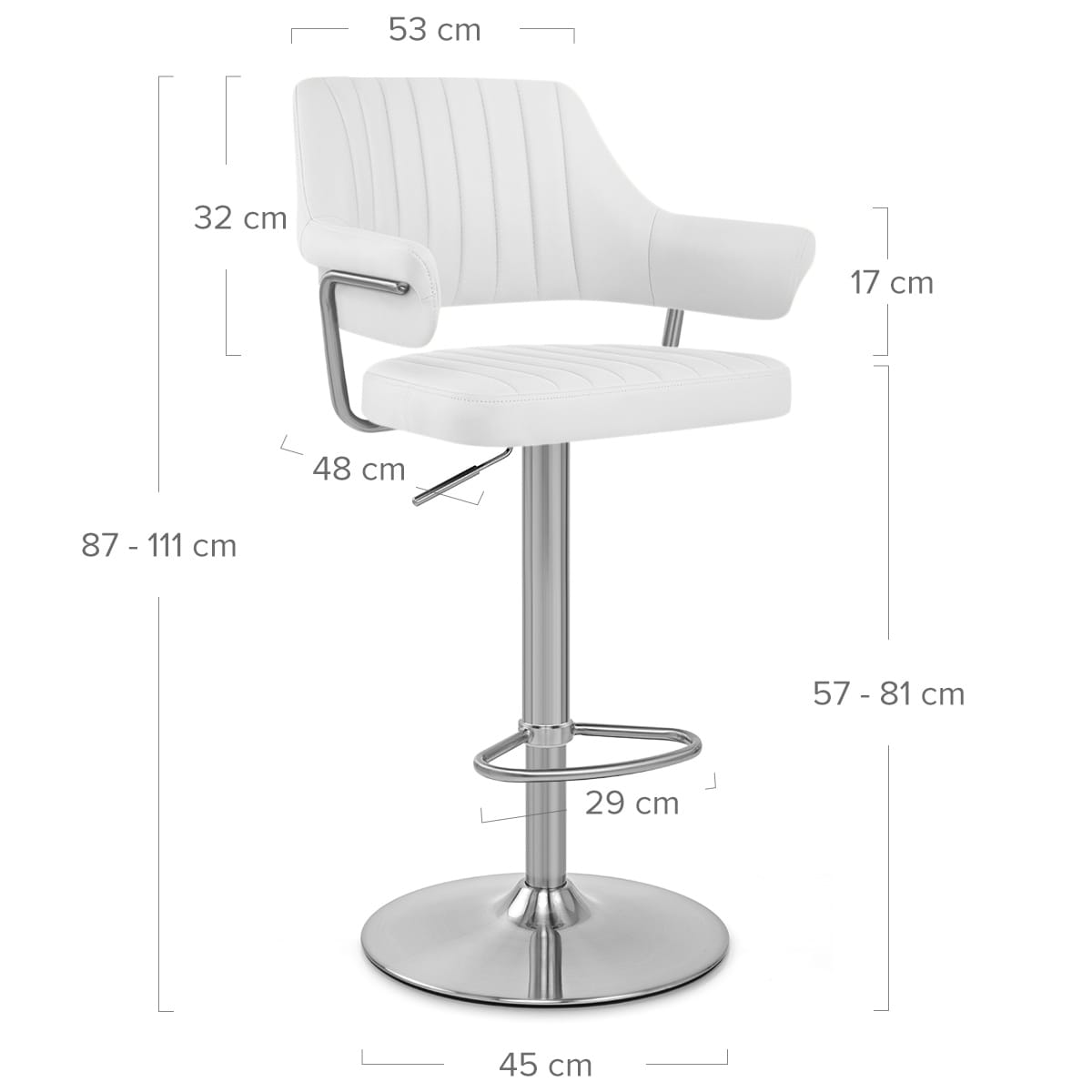 Skyline Brushed PU Bianco