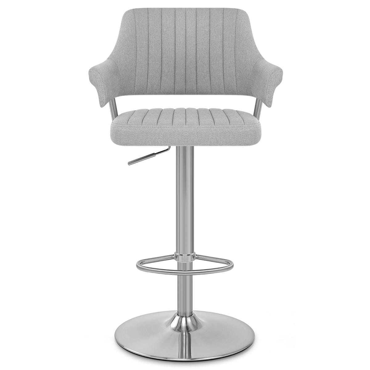 Stoff Barhocker Gebürstet - Skyline Grau
