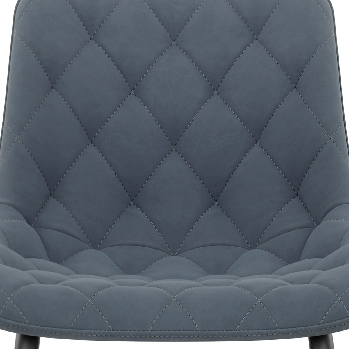 Sgabello Ecopelle Metallo - Soho Blu