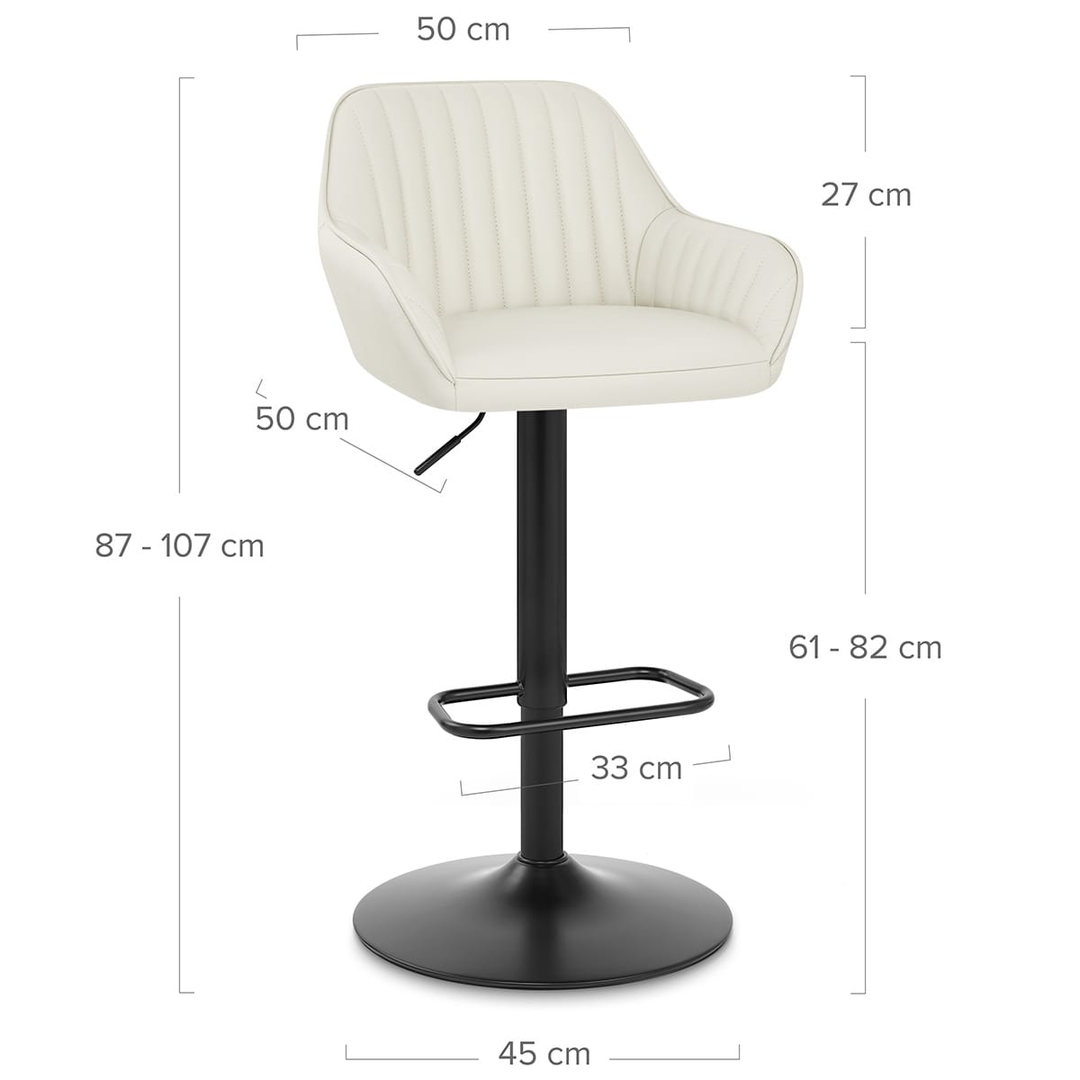 Barhocker Echtleder - Sol Beige