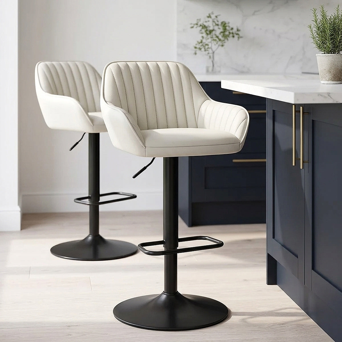 Barhocker Echtleder - Sol Beige
