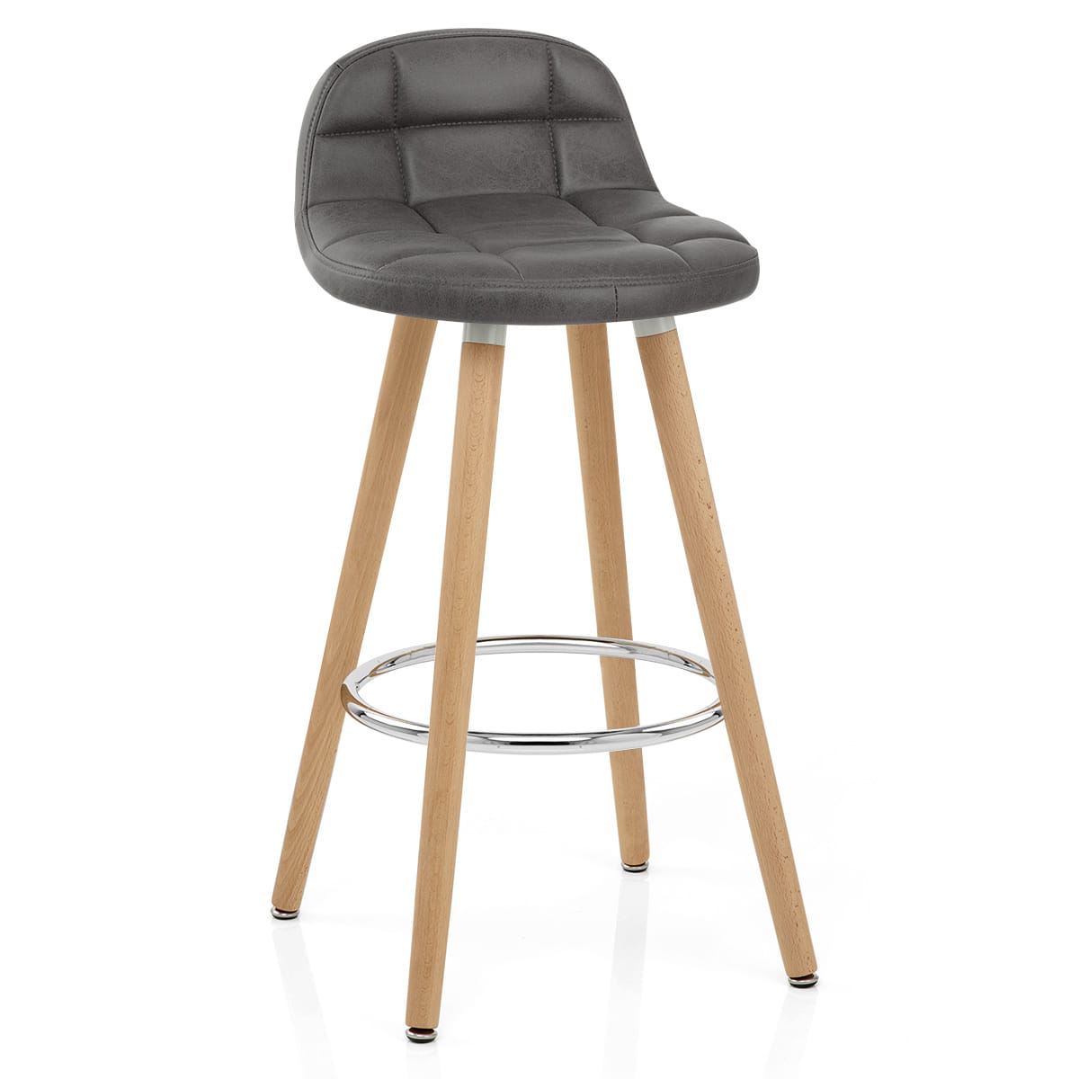 Kunstleder Barhocker Antik - Sole Grau