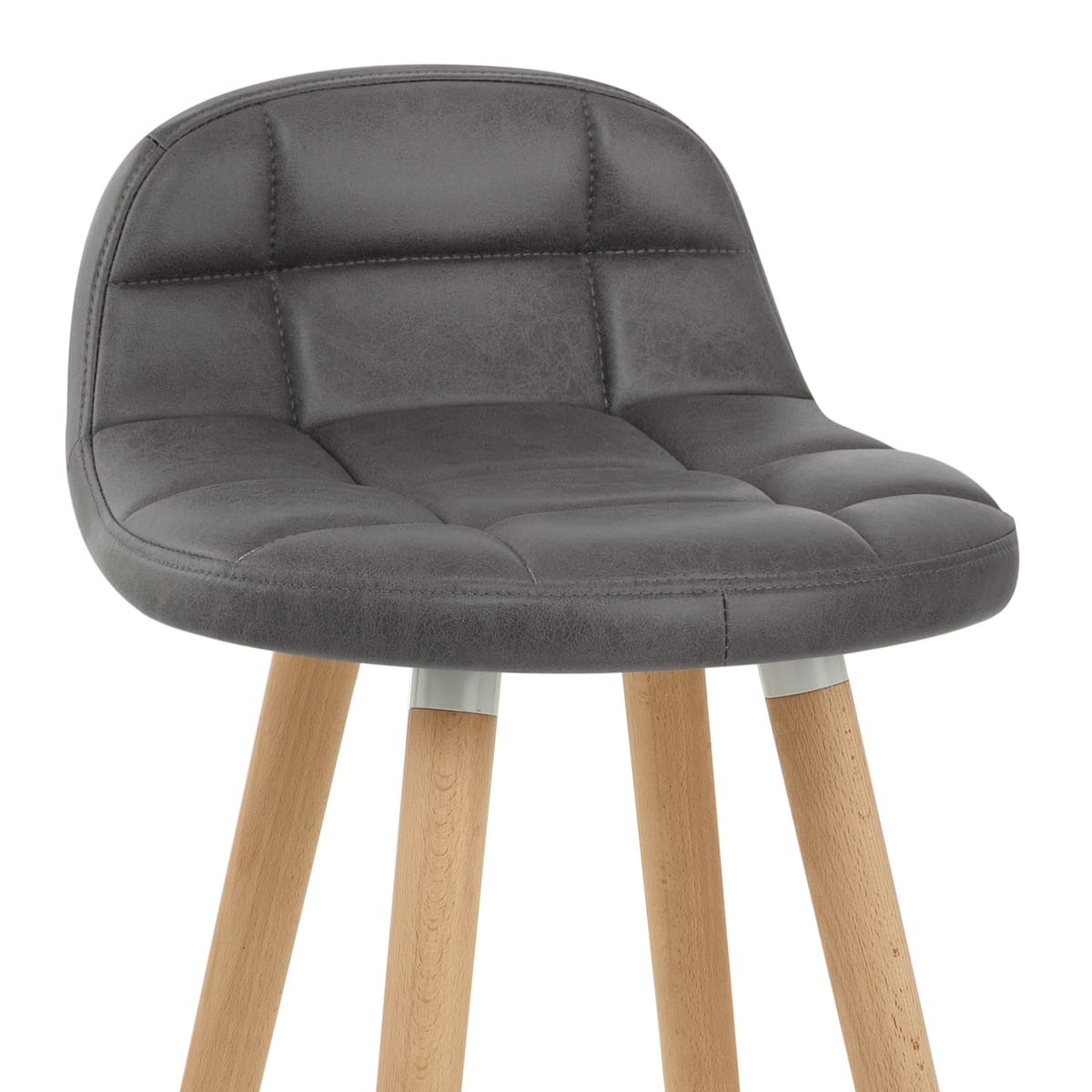Kunstleder Barhocker Antik - Sole Grau