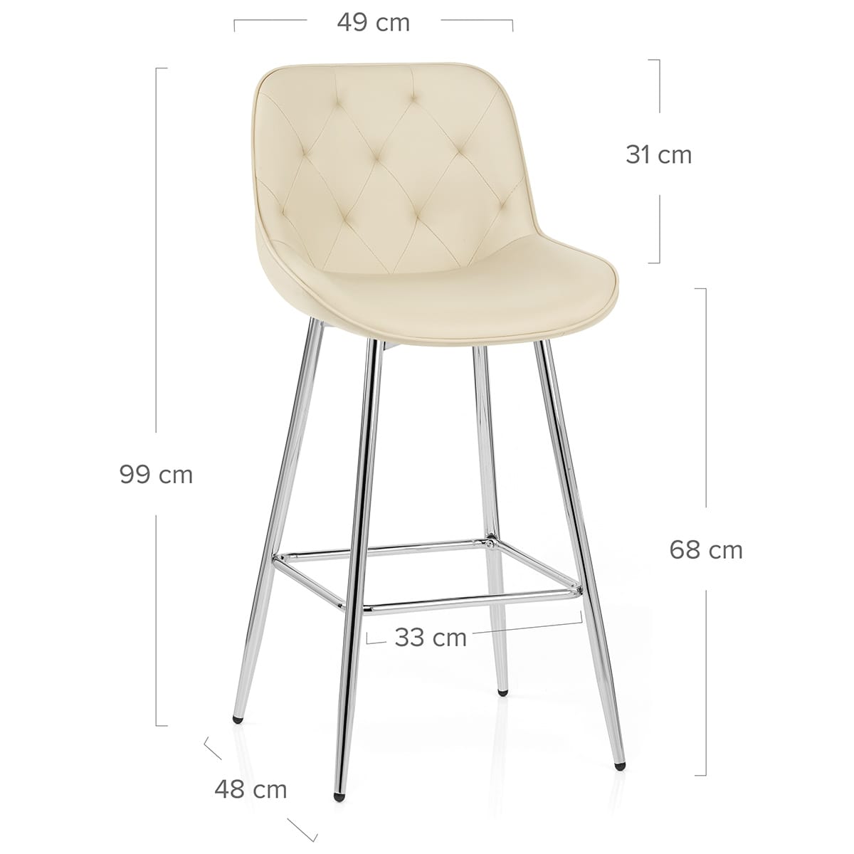 Kunstleder Barhocker - Sprint Beige