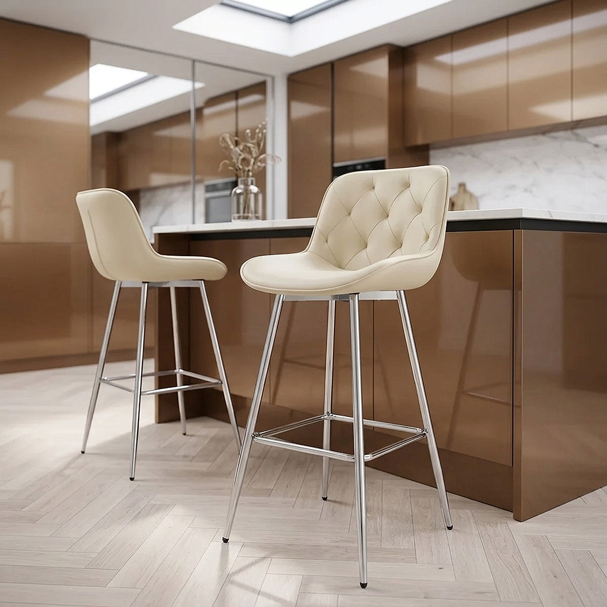 Kunstleder Barhocker - Sprint Beige
