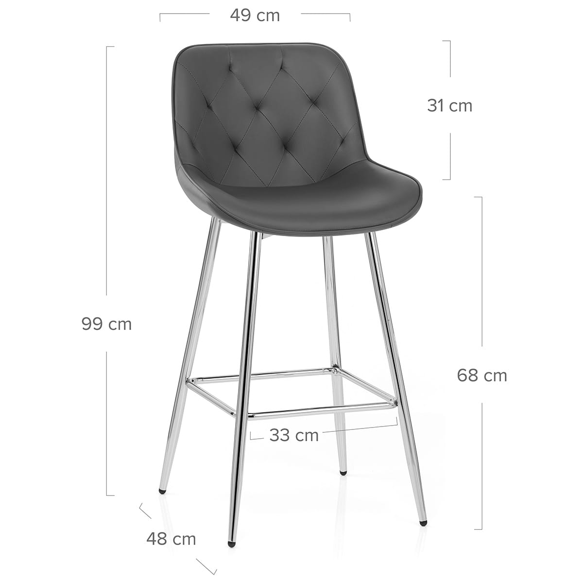 Sgabello Ecopelle - Sprint Grigio