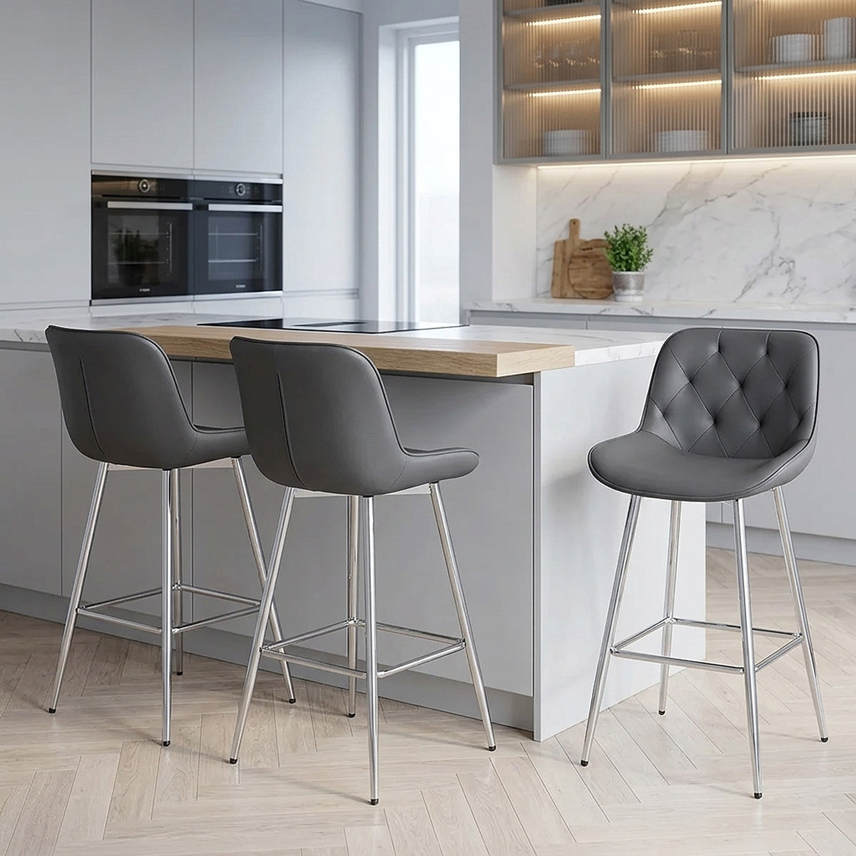 Kunstleder Barhocker - Sprint Grau