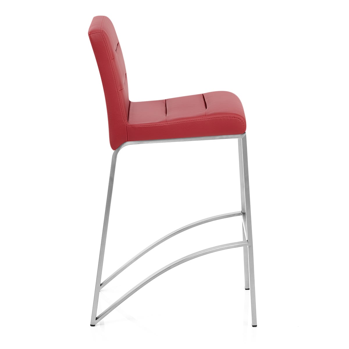 Sgabello Ecopelle Satinato - Stella Rosso