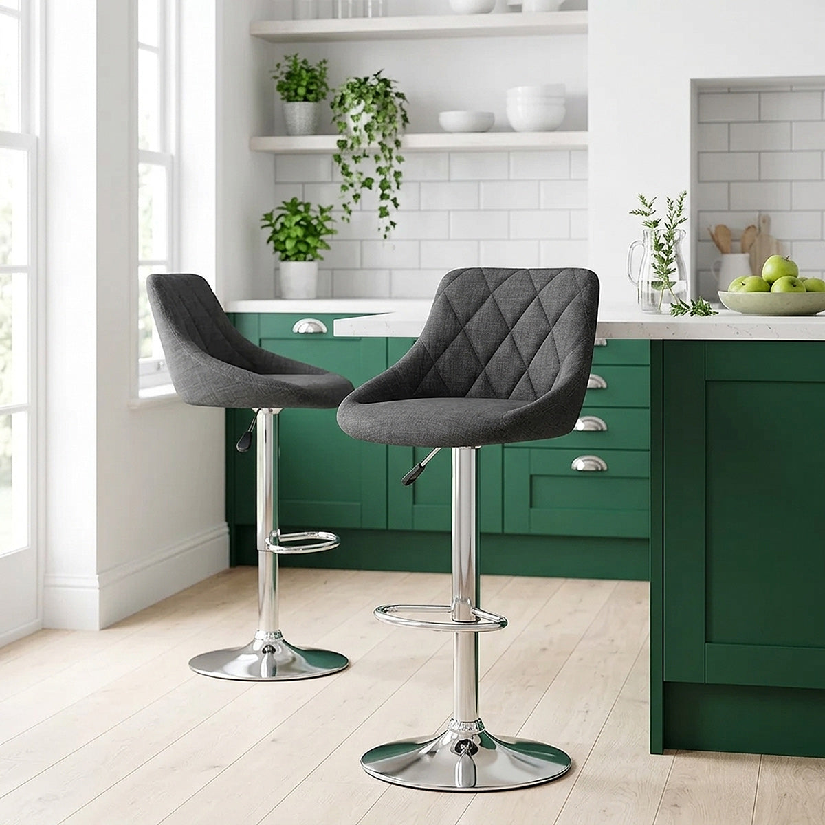 Barhocker Stoff - Stitch Dunkelgrau