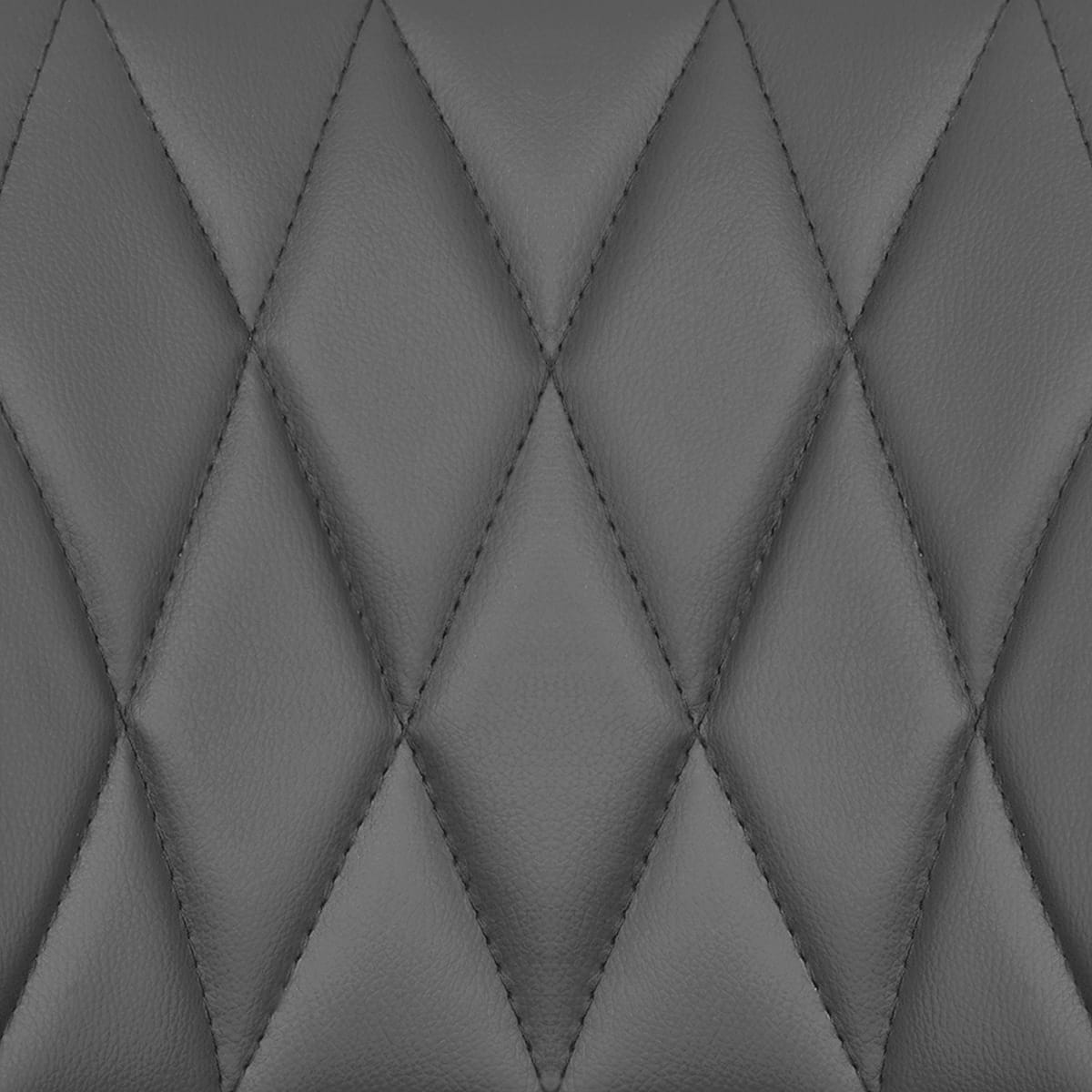 Kunstleder Barhocker Chrom - Stitch Grau