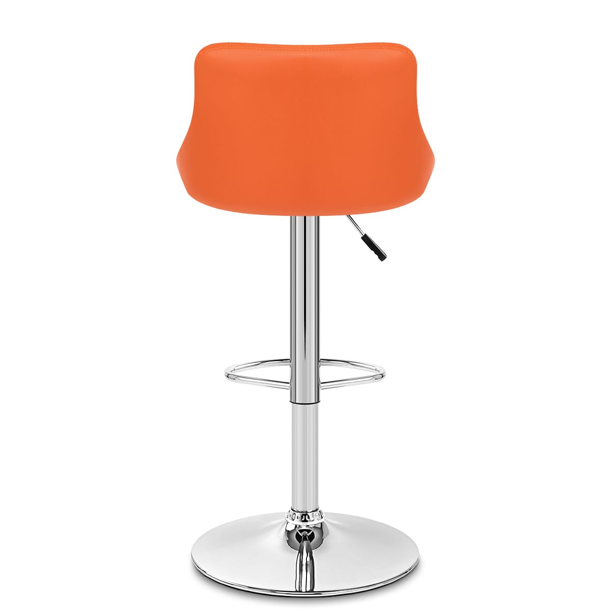Kunstleder Barhocker Chrom - Stitch Orange