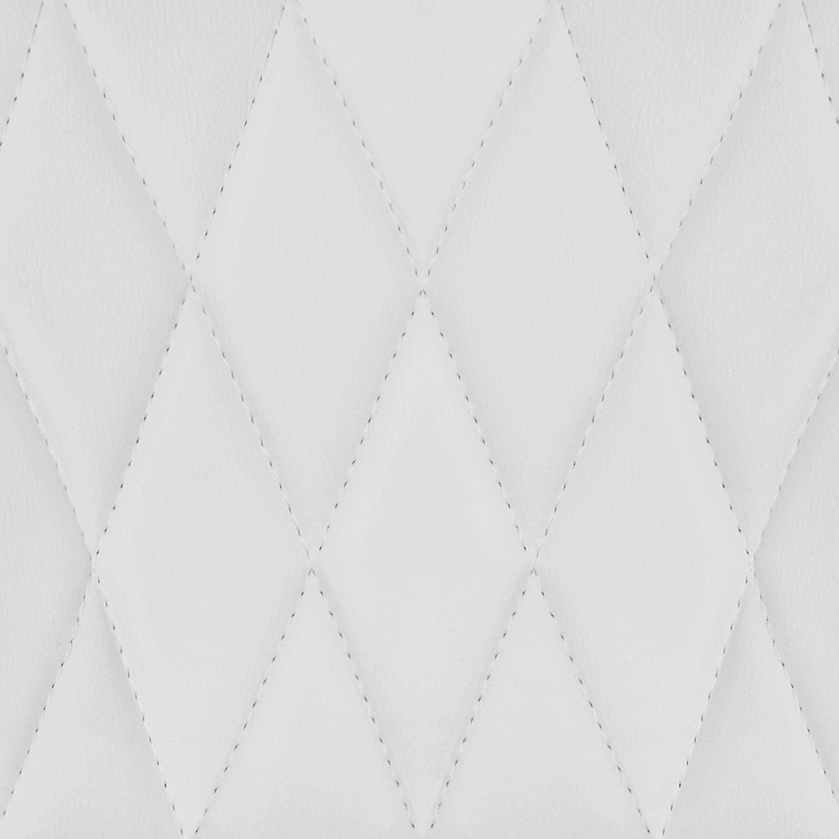 Sgabello Ecopelle Cromato - Stitch Bianco