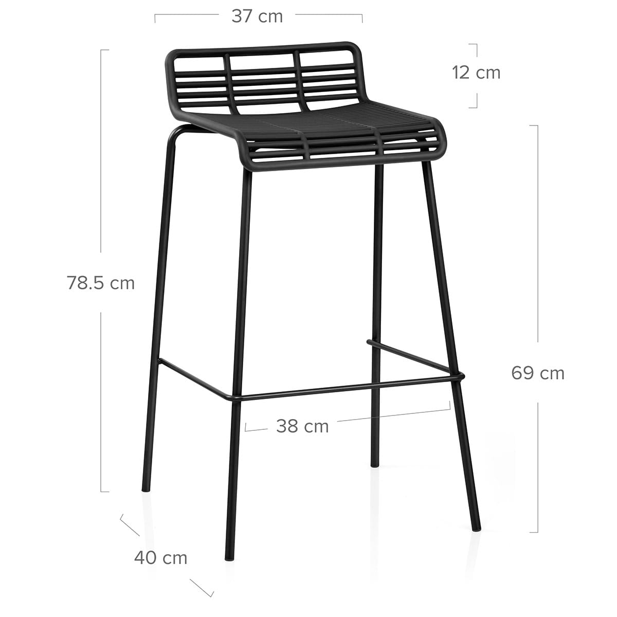 Barhocker - Surf Schwarz