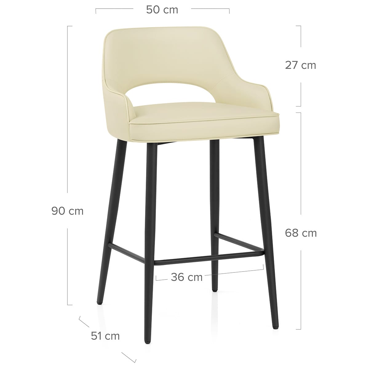 Kunstleder Barhocker  - Sutton Beige