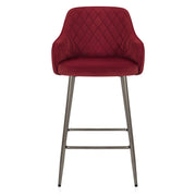 Samt Barhocker - Sydney Rot