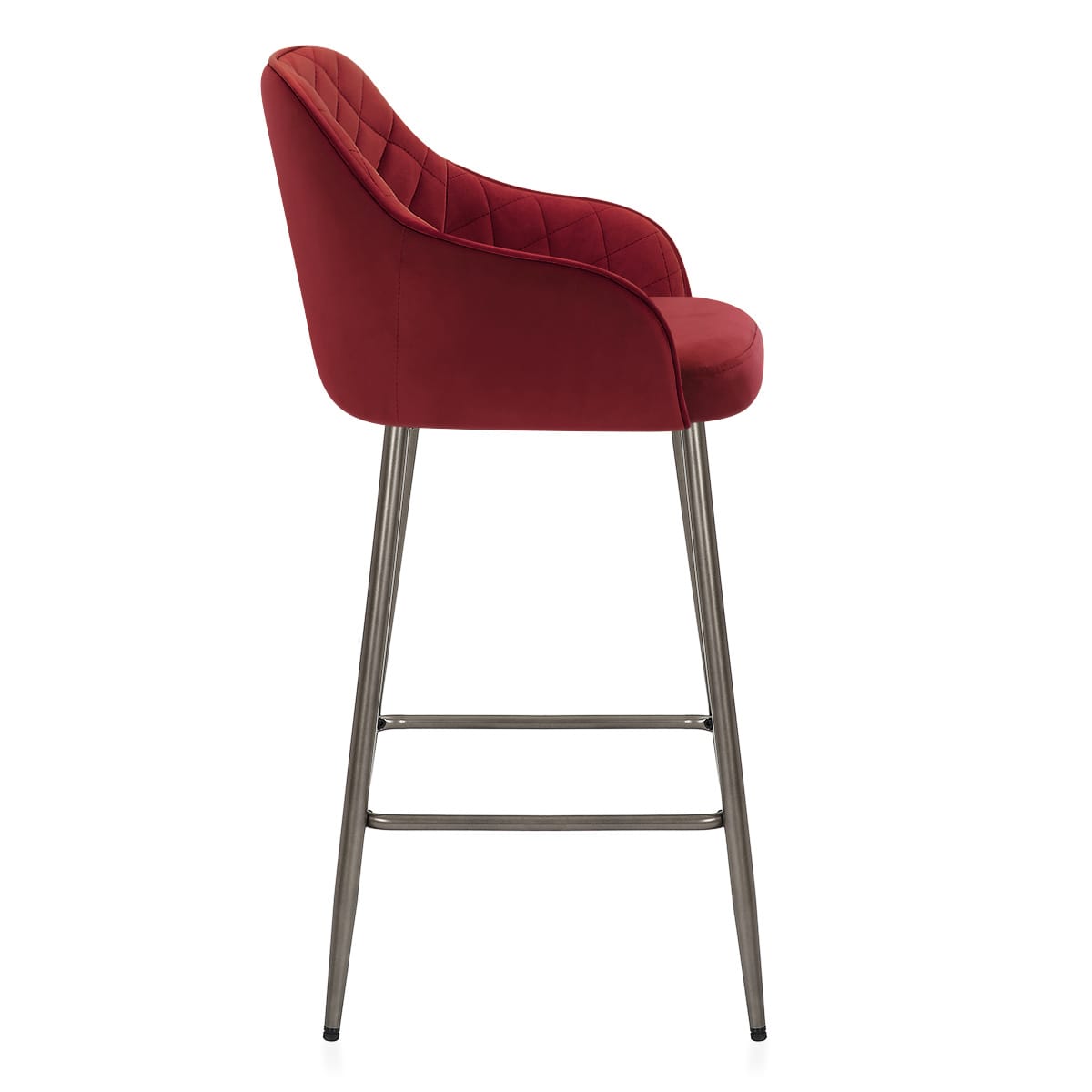 Samt Barhocker - Sydney Rot