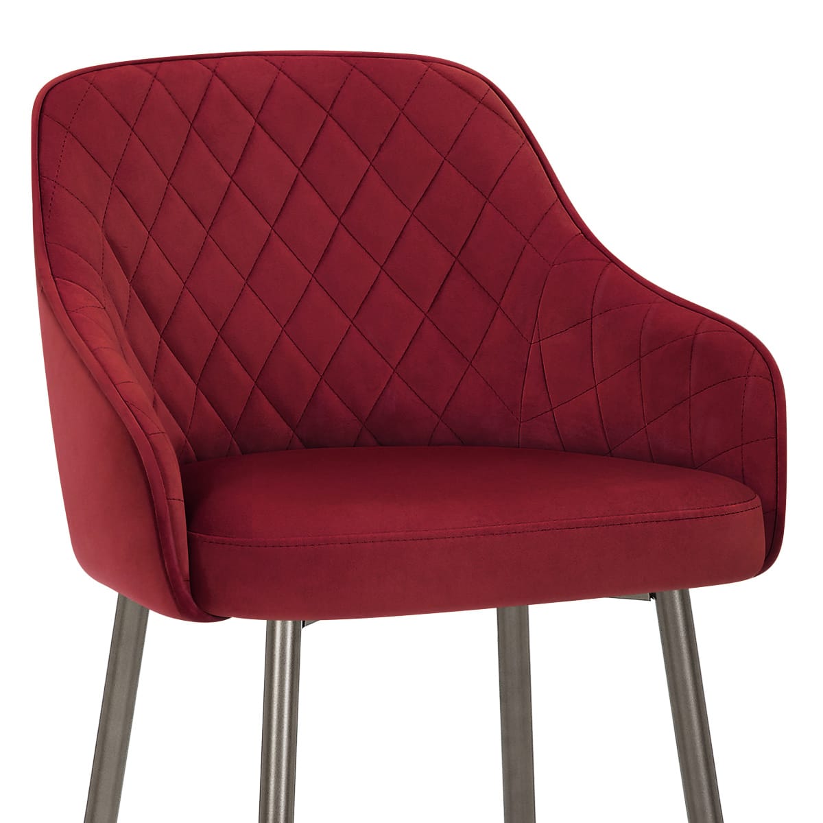 Samt Barhocker - Sydney Rot