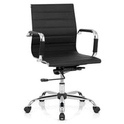 Kunstleder Bürostuhl Chrom - Tek Schwarz