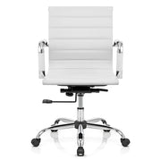 Sedia da ufficio Ecopelle Cromata - Tek Bianco