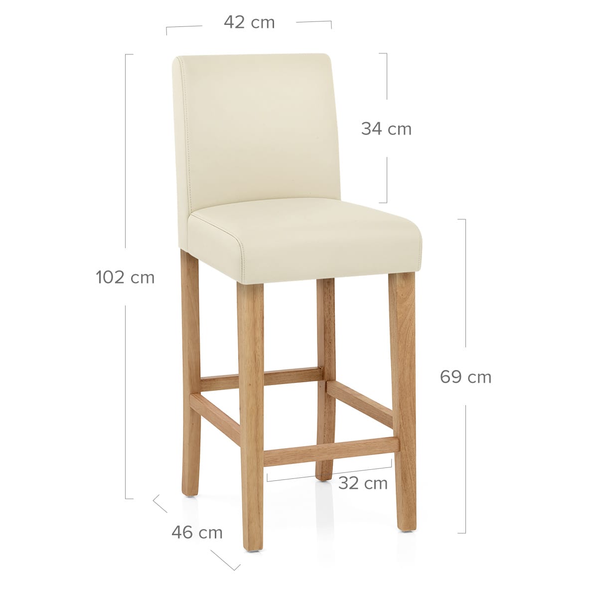 Barhocker Eiche - Tetbury Beige
