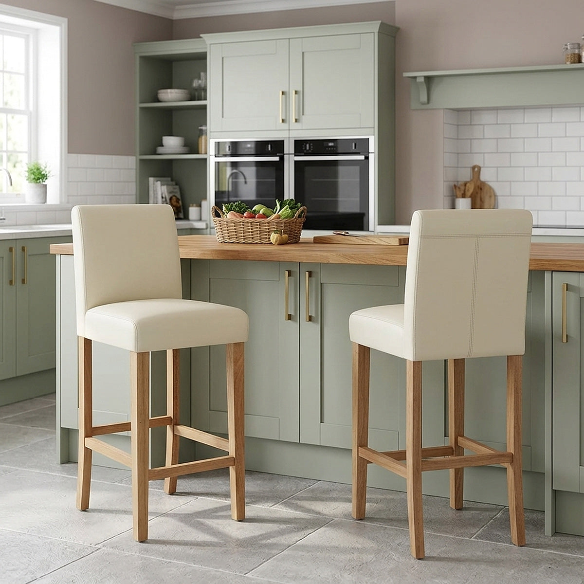 Barhocker Eiche - Tetbury Beige