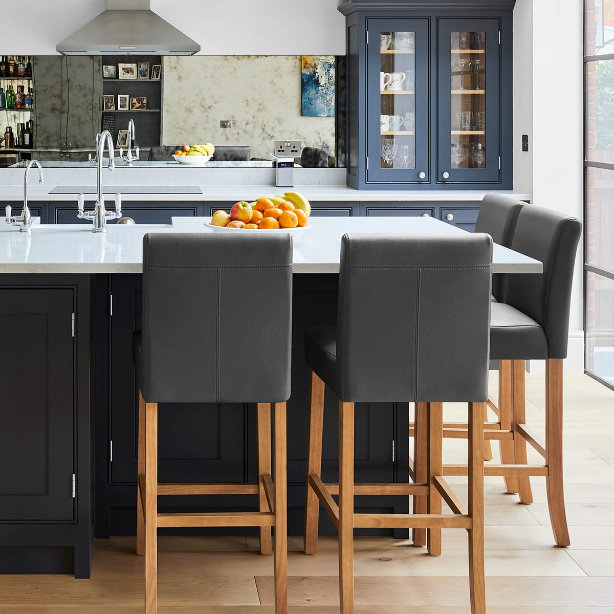 Barhocker Eiche - Tetbury Grau