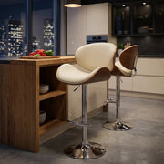 Barhocker Chrom - Theo Beige