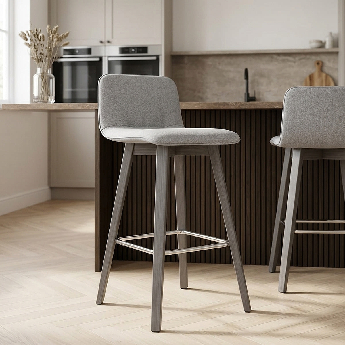 Stoff Barhocker Grau - Tide Grau