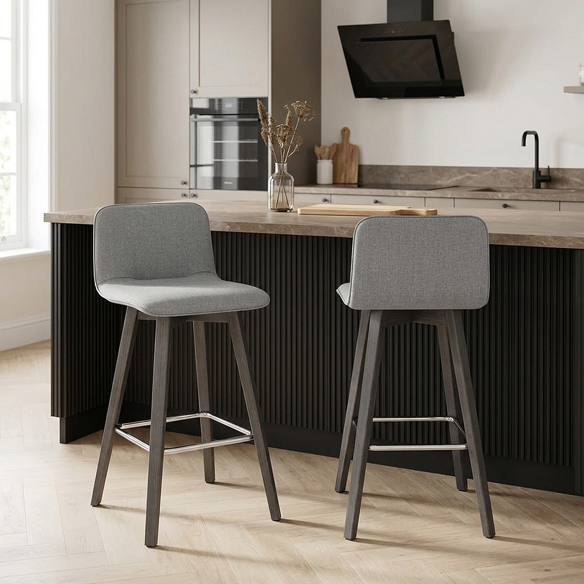 Stoff Barhocker Grau - Tide Grau