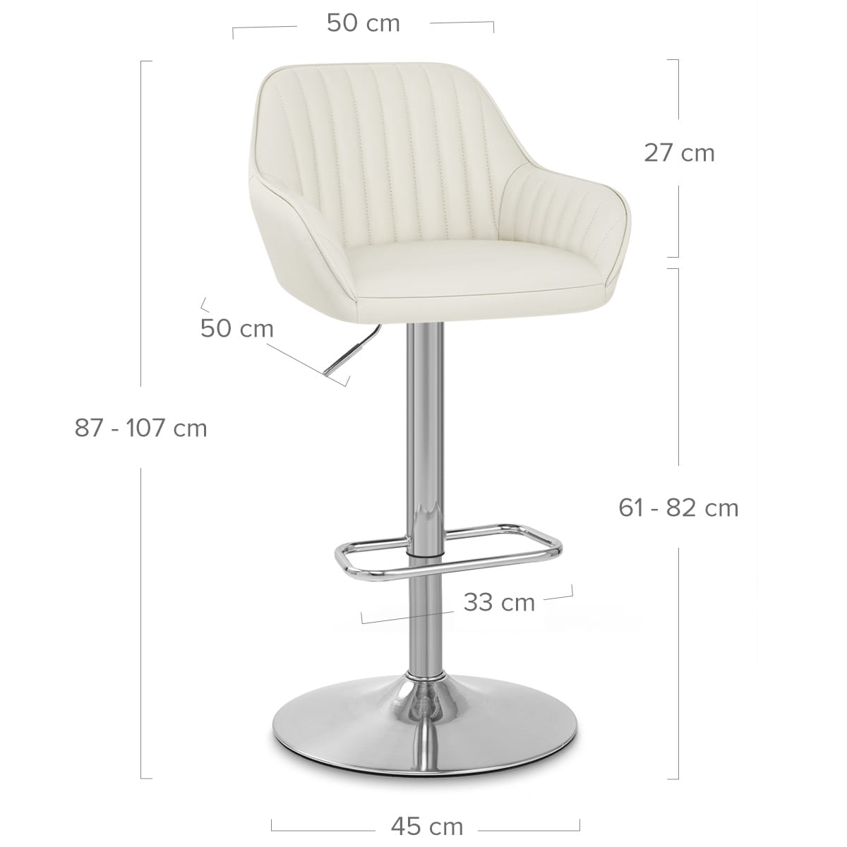 Echtleder Barhocker - Tokyo Beige
