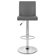 Sgabello Ecopelle Cromato - Topaz Grigio